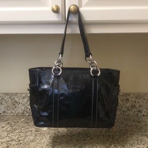 Black Patent Leather Coach Purse